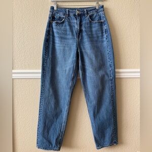 American Eagle Mom Straight Jean Medium Wash Size 6 Regular
